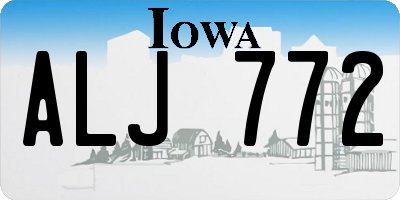 IA license plate ALJ772