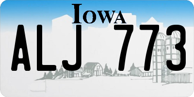 IA license plate ALJ773