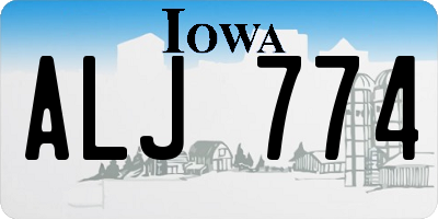IA license plate ALJ774