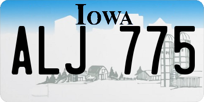 IA license plate ALJ775