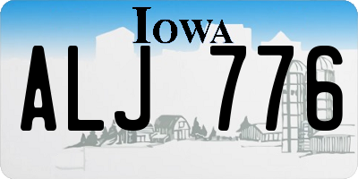 IA license plate ALJ776