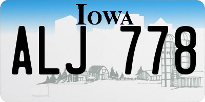 IA license plate ALJ778