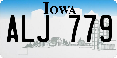 IA license plate ALJ779