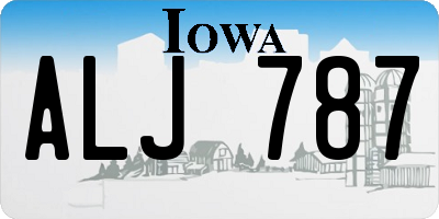 IA license plate ALJ787