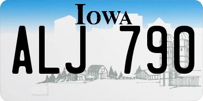 IA license plate ALJ790