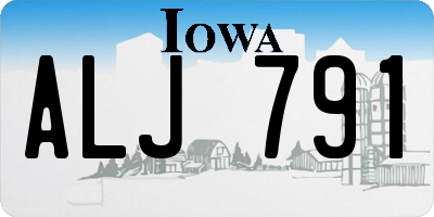 IA license plate ALJ791