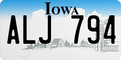 IA license plate ALJ794