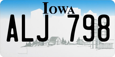 IA license plate ALJ798