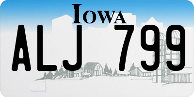 IA license plate ALJ799