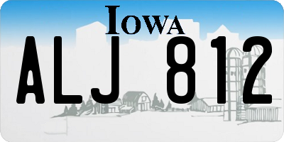 IA license plate ALJ812