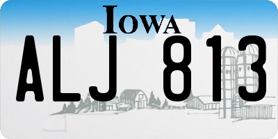 IA license plate ALJ813