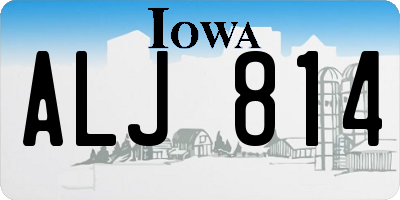 IA license plate ALJ814