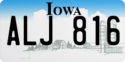 IA license plate ALJ816
