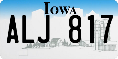IA license plate ALJ817