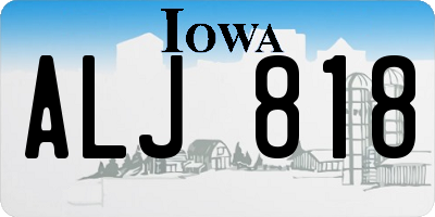 IA license plate ALJ818