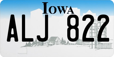 IA license plate ALJ822