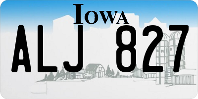 IA license plate ALJ827