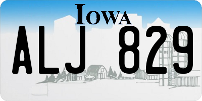 IA license plate ALJ829