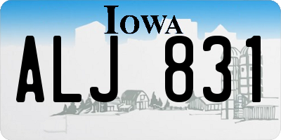IA license plate ALJ831
