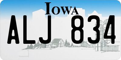 IA license plate ALJ834