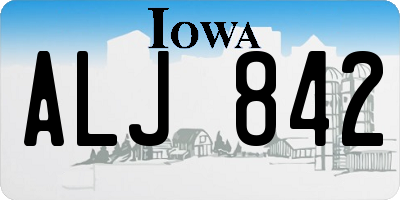 IA license plate ALJ842