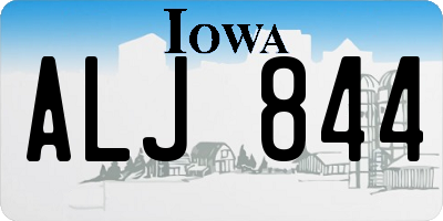 IA license plate ALJ844