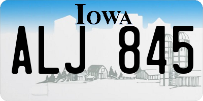 IA license plate ALJ845