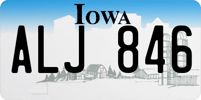 IA license plate ALJ846