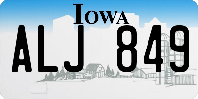 IA license plate ALJ849