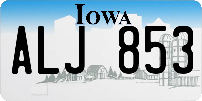 IA license plate ALJ853