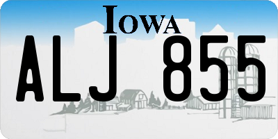 IA license plate ALJ855
