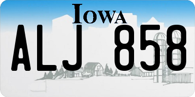 IA license plate ALJ858