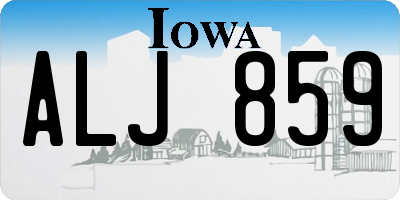 IA license plate ALJ859