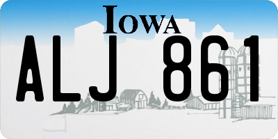 IA license plate ALJ861