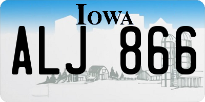 IA license plate ALJ866