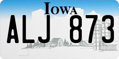 IA license plate ALJ873