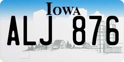 IA license plate ALJ876