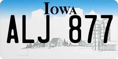 IA license plate ALJ877