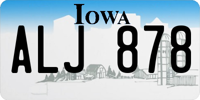 IA license plate ALJ878
