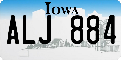 IA license plate ALJ884