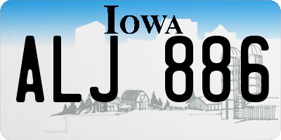 IA license plate ALJ886