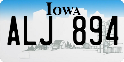 IA license plate ALJ894