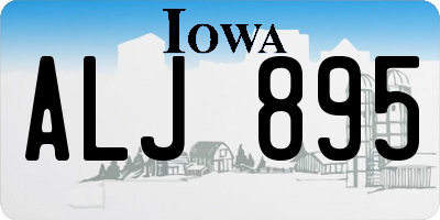 IA license plate ALJ895