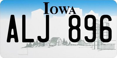 IA license plate ALJ896