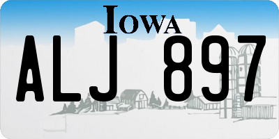 IA license plate ALJ897