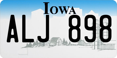 IA license plate ALJ898