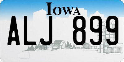 IA license plate ALJ899
