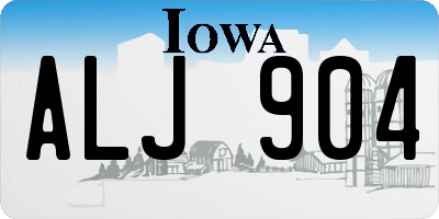 IA license plate ALJ904