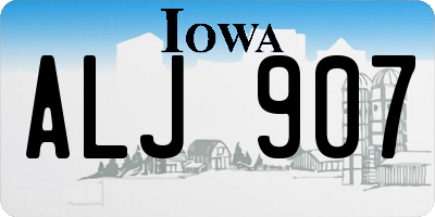 IA license plate ALJ907
