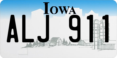 IA license plate ALJ911